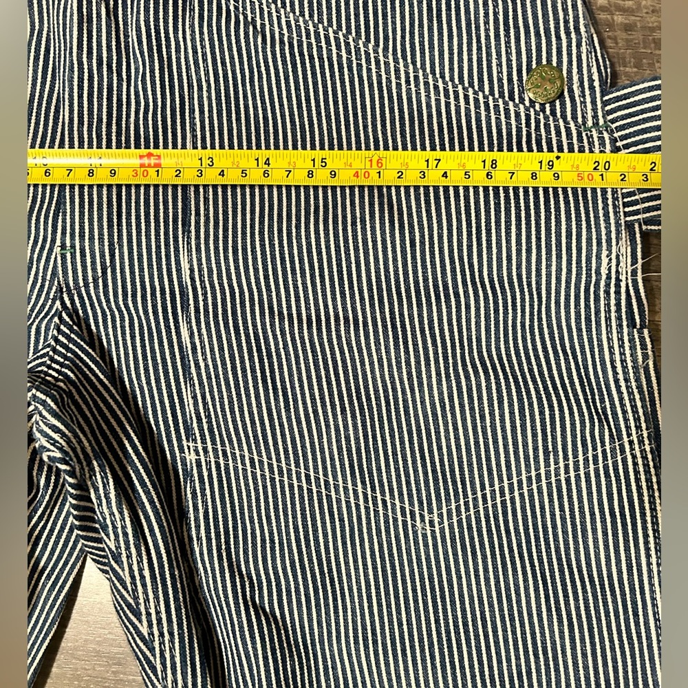 🚂Adult Vintage Oshkosh B'Gosh Railroad Pinstripe Denim Overalls🚂 - Picture 10 of 12